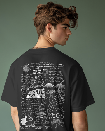 Arctic Monkeys // Oversized Fit Graphic Tee // Black