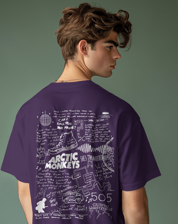 Arctic Monkeys // Oversized Fit Graphic Tee // Purple
