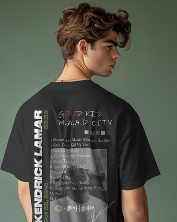 Kendric Lamar // Oversized Fit Graphic Tee // Black