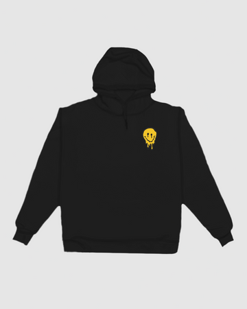 Melting Face // Heavyweight Hoodie // Black