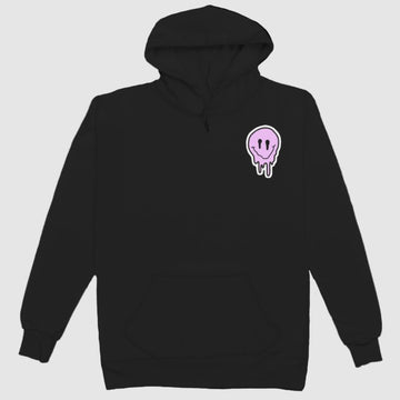 Meltin Smile // Heavyweight Hoodie // Black