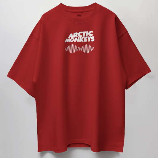 Arctic Monkeys // Oversized Fit Graphic Tee // Red