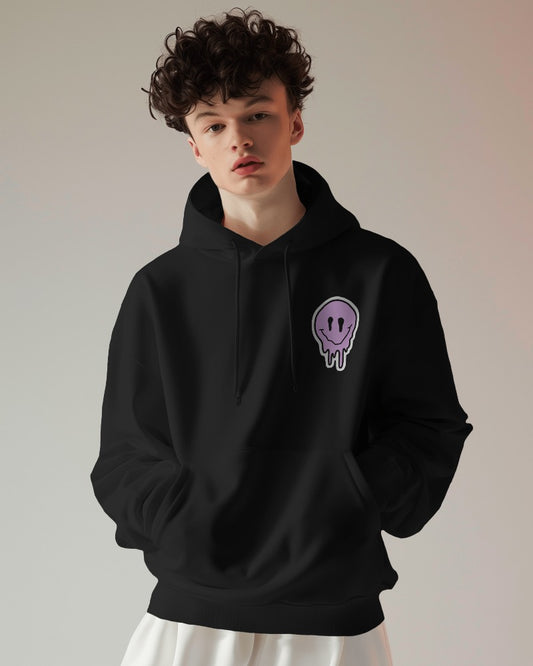 Meltin Smile // Heavyweight Hoodie // Black
