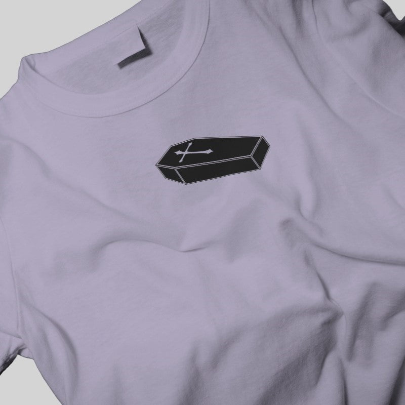Coffin // Oversized Fit Graphic Tee // Lavender